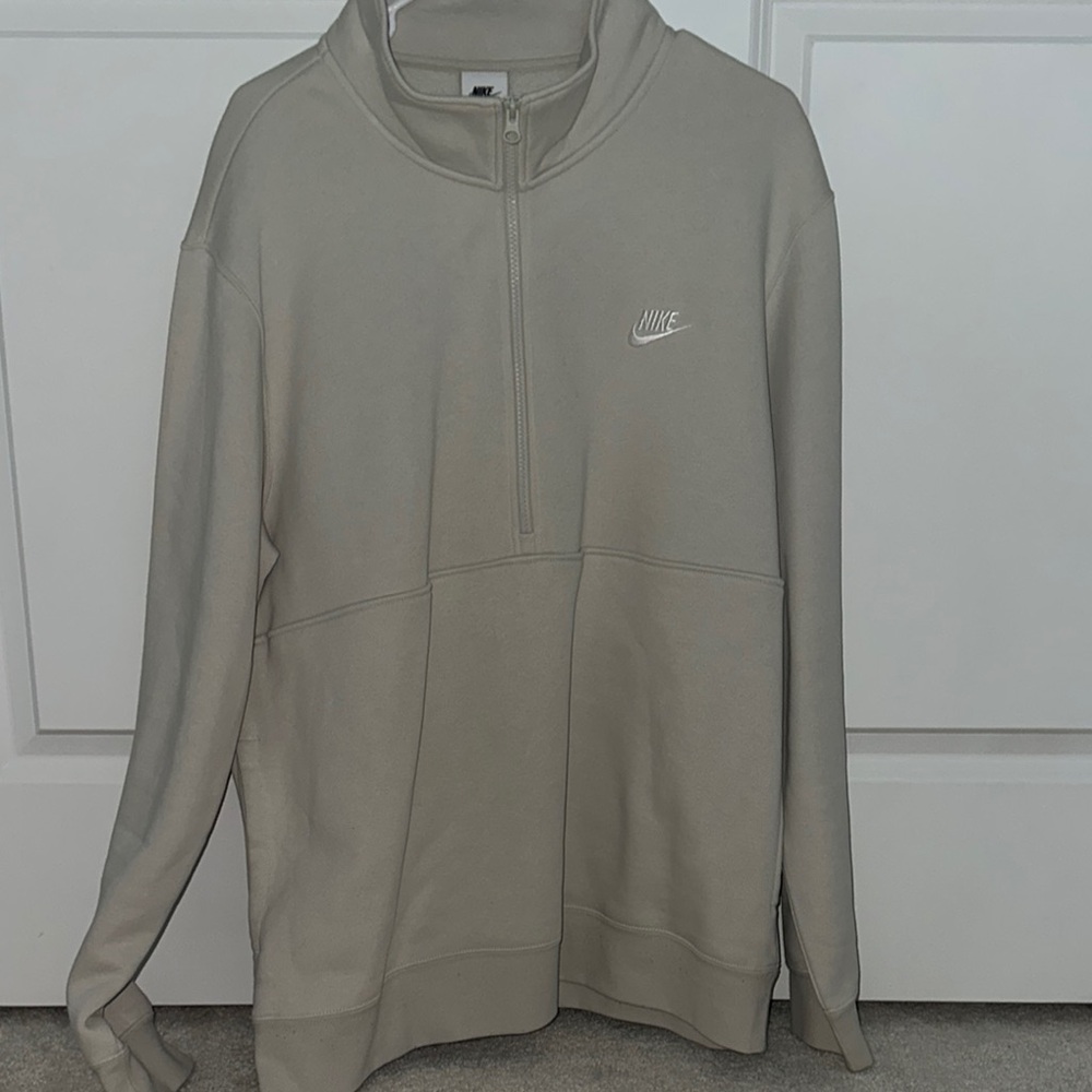 Nike Men's Gray Half-Zip Sweater